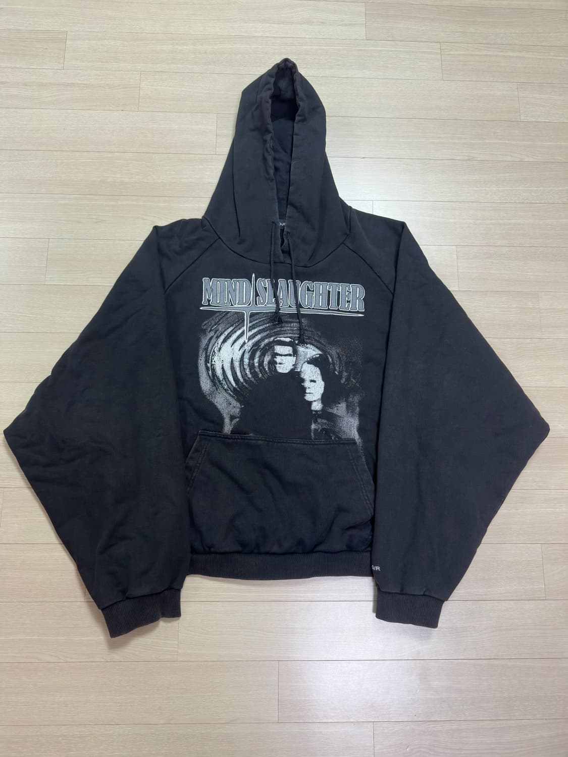 프로젝트gr 마인드 슬로터 빈티지 워시드 후드 블랙 상품이미지2