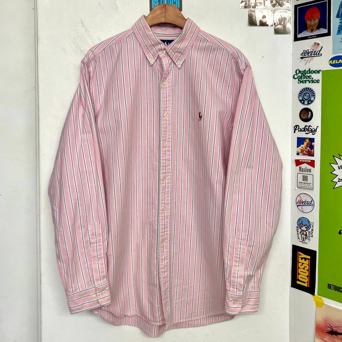 90‘s 폴로 클래식핏 스트라이프 셔츠 상품이미지1