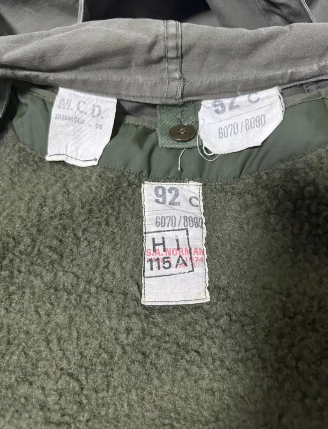 70s 프렌치 아미 m64 필드 자켓 파카 코트 프랑스군 92c 상품이미지7