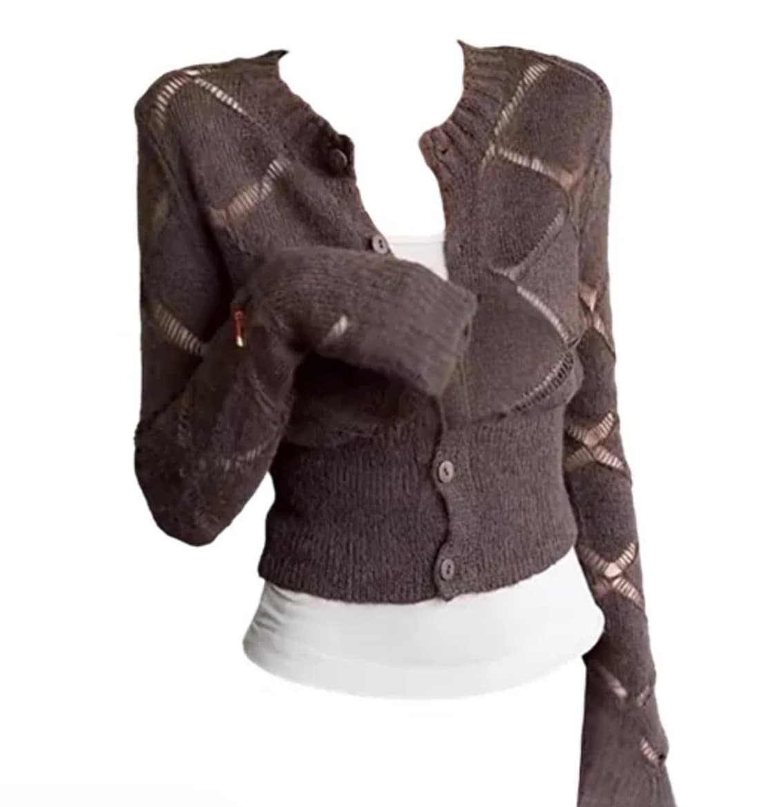 와플 니트 가디건 상품이미지1