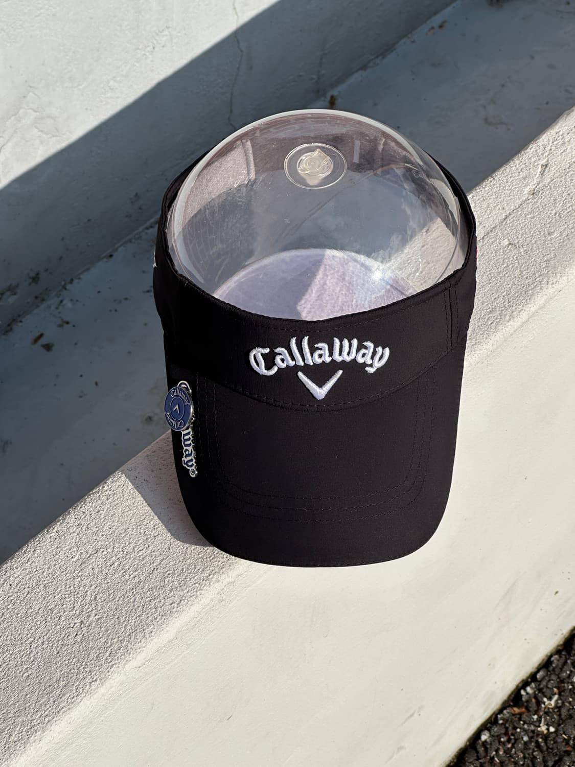 [F] 캘러웨이 로고 블랙 썬캡 썬바이저 모자 골프 상품이미지1