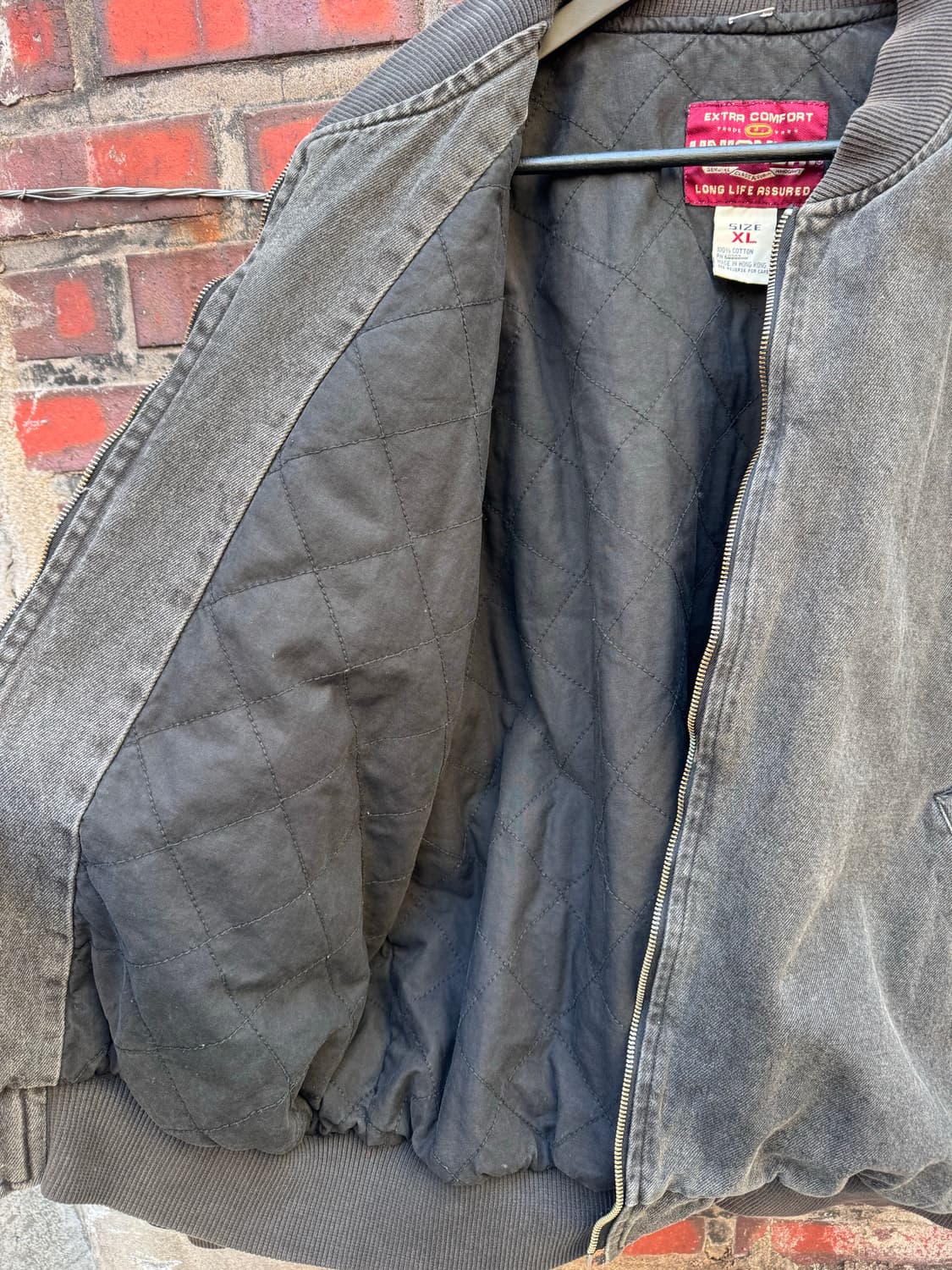 90s 유니온베이 레터링 코튼 바시티 자켓 상품이미지8