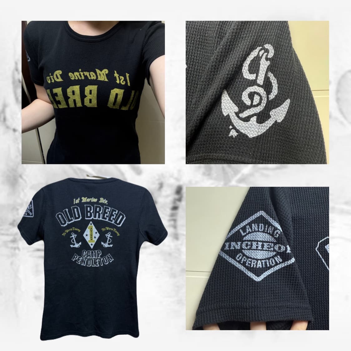 y2k 올드스쿨 와플 반팔 상품이미지2