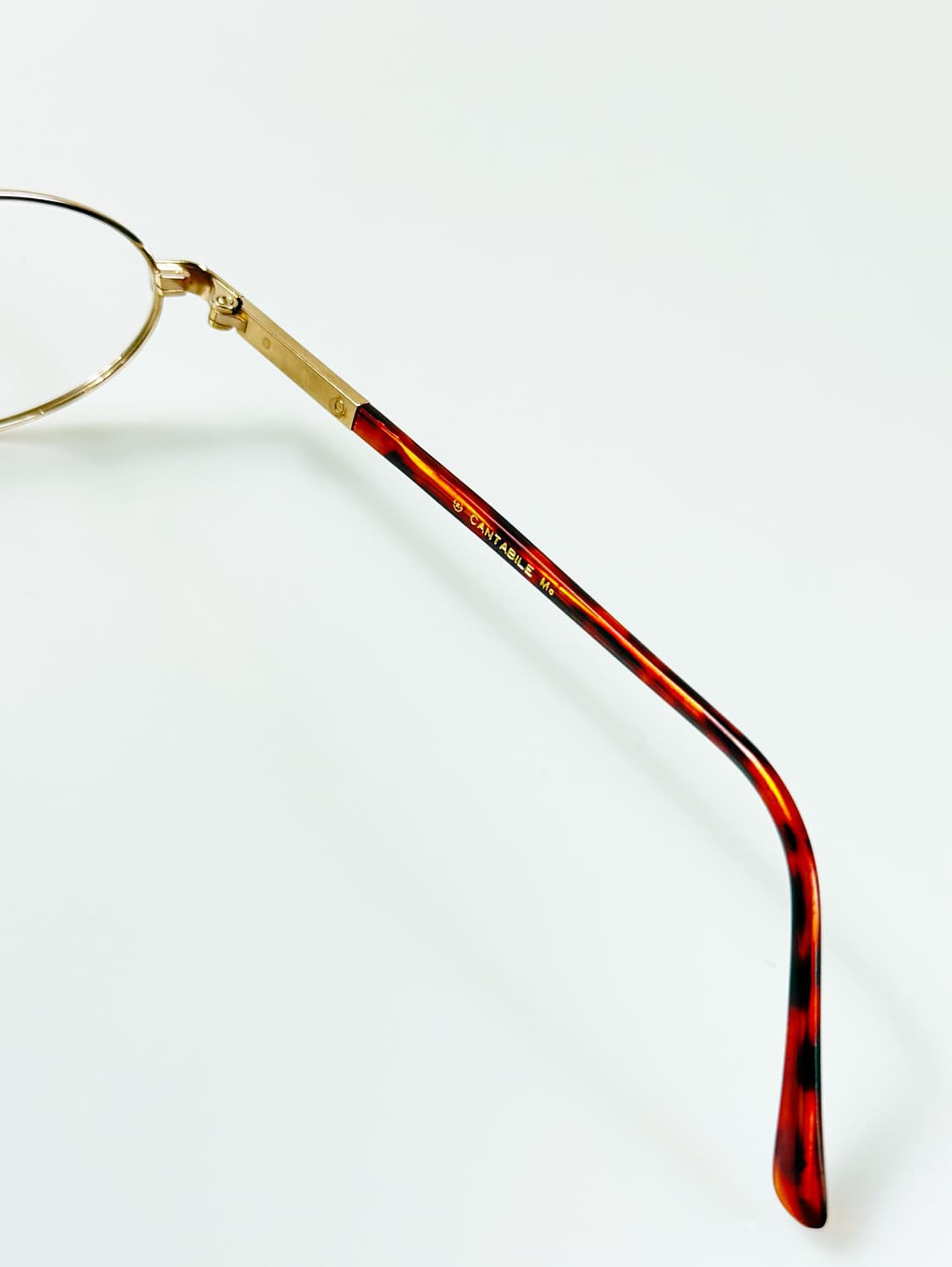 90s Cantabile 골드 슬림 오벌 프레임 빈티지 안경 상품이미지6