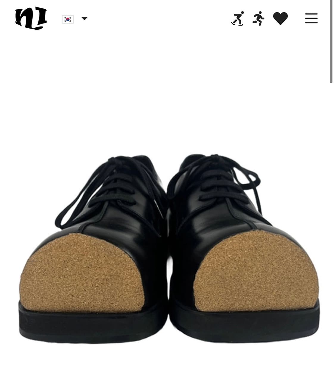 41size) 노아이디어 오버사이즈 스퀘어토 더비 슈즈 상품이미지1