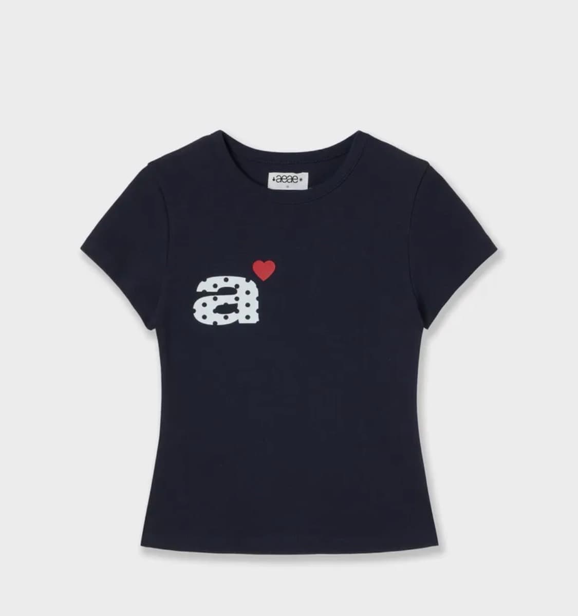 에이이에이이 aeae DOT SMALL LETTER TEE [NAVY] 상품이미지1