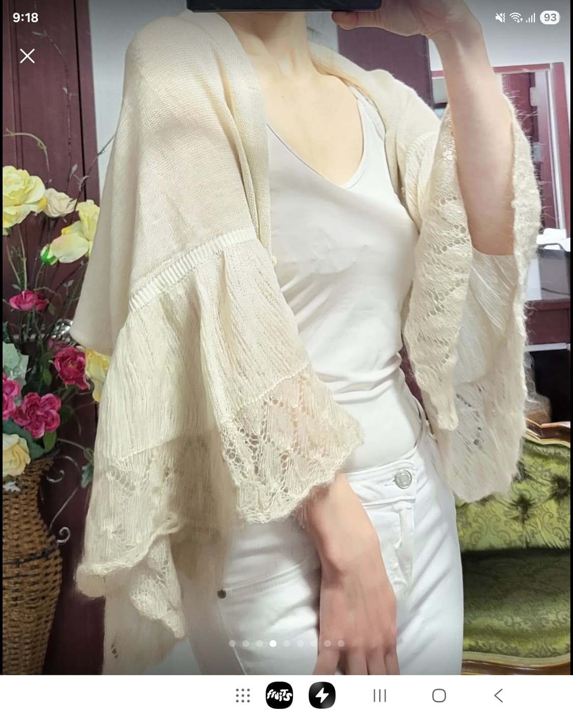 새상 프랑스 쿠가이 캐시미어 숄 가디건 상품이미지2