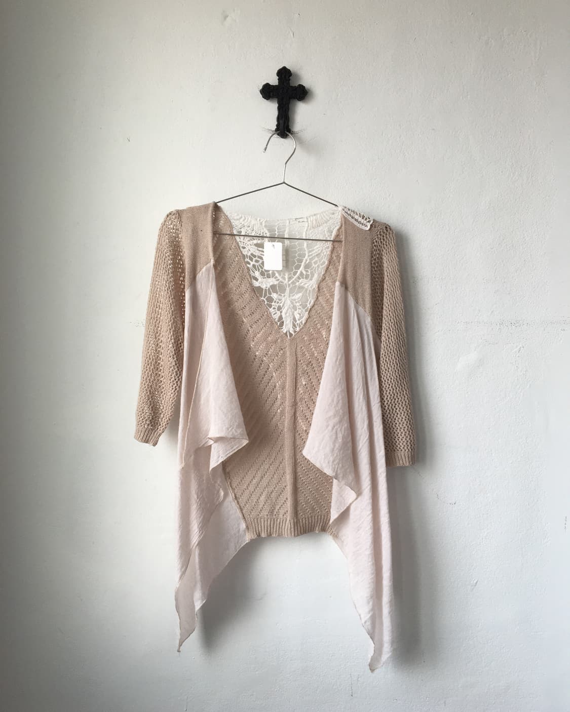 Layered point open knit cardigan 상품이미지2