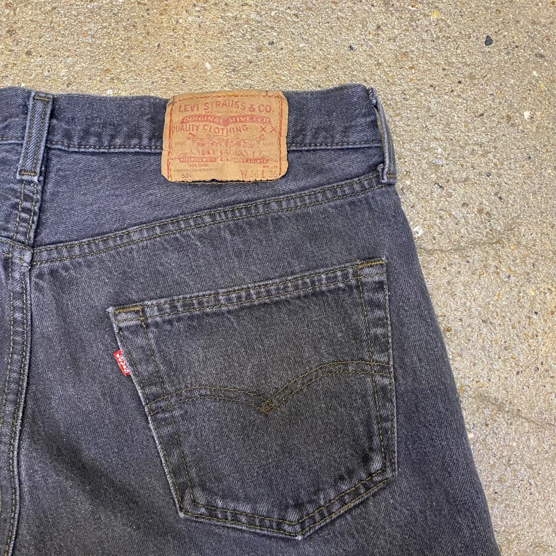 80s Made in USA 리바이스 501 흑청 데님 상품이미지5