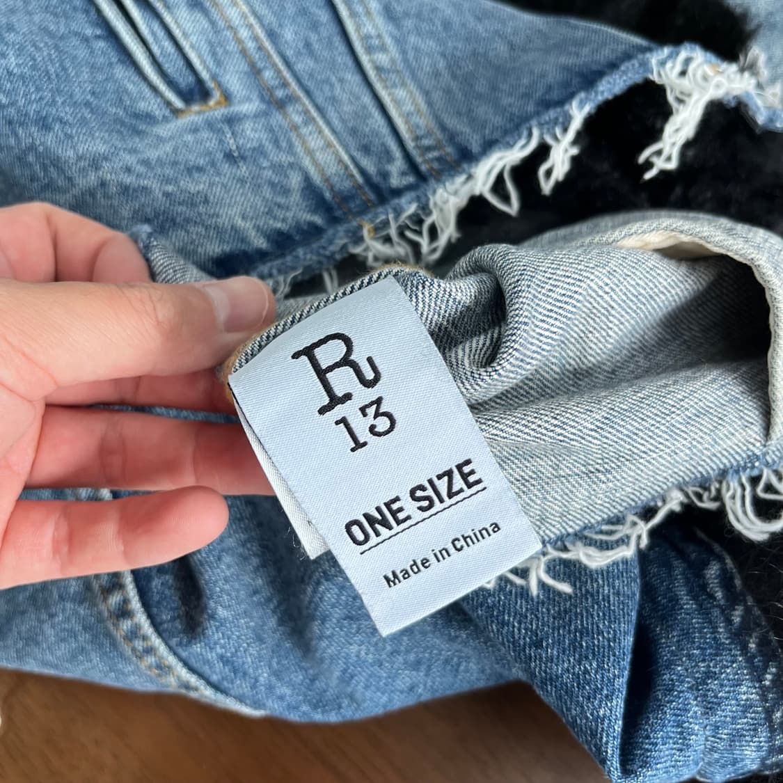 R13 알써틴 퍼트림 트러커 데님 베스트 OS 상품이미지6