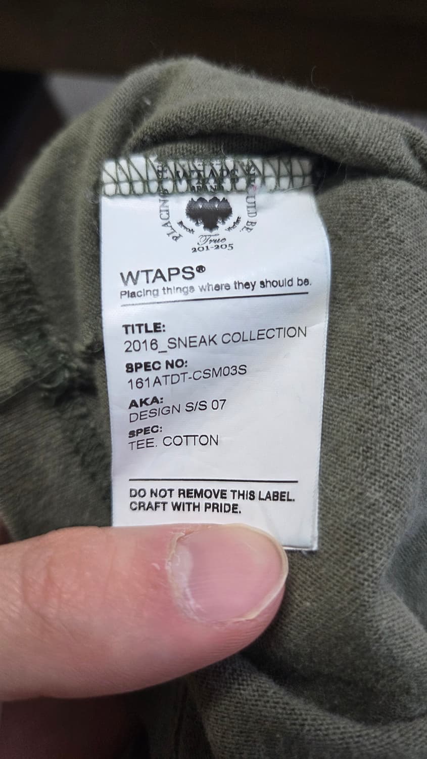 더블탭스 카키 반팔 M 상품이미지4