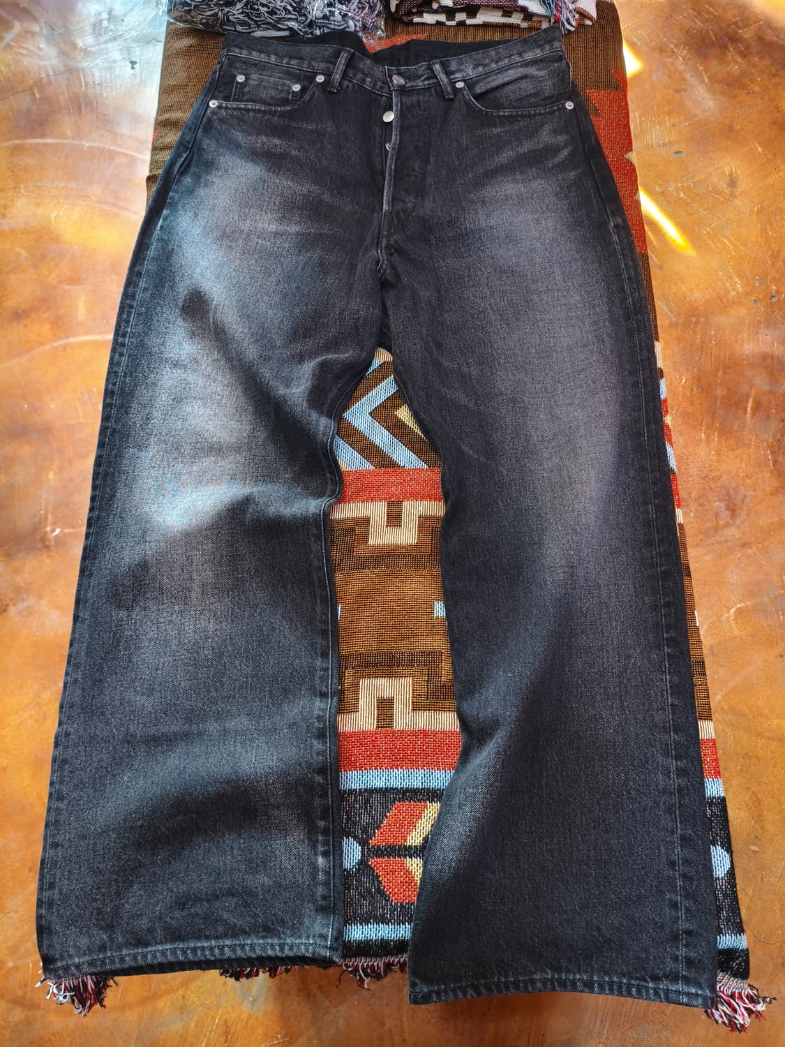 그라프페이퍼 셀비지 와이드 스트레이트 데님 팬츠 판매합니다 상품이미지1