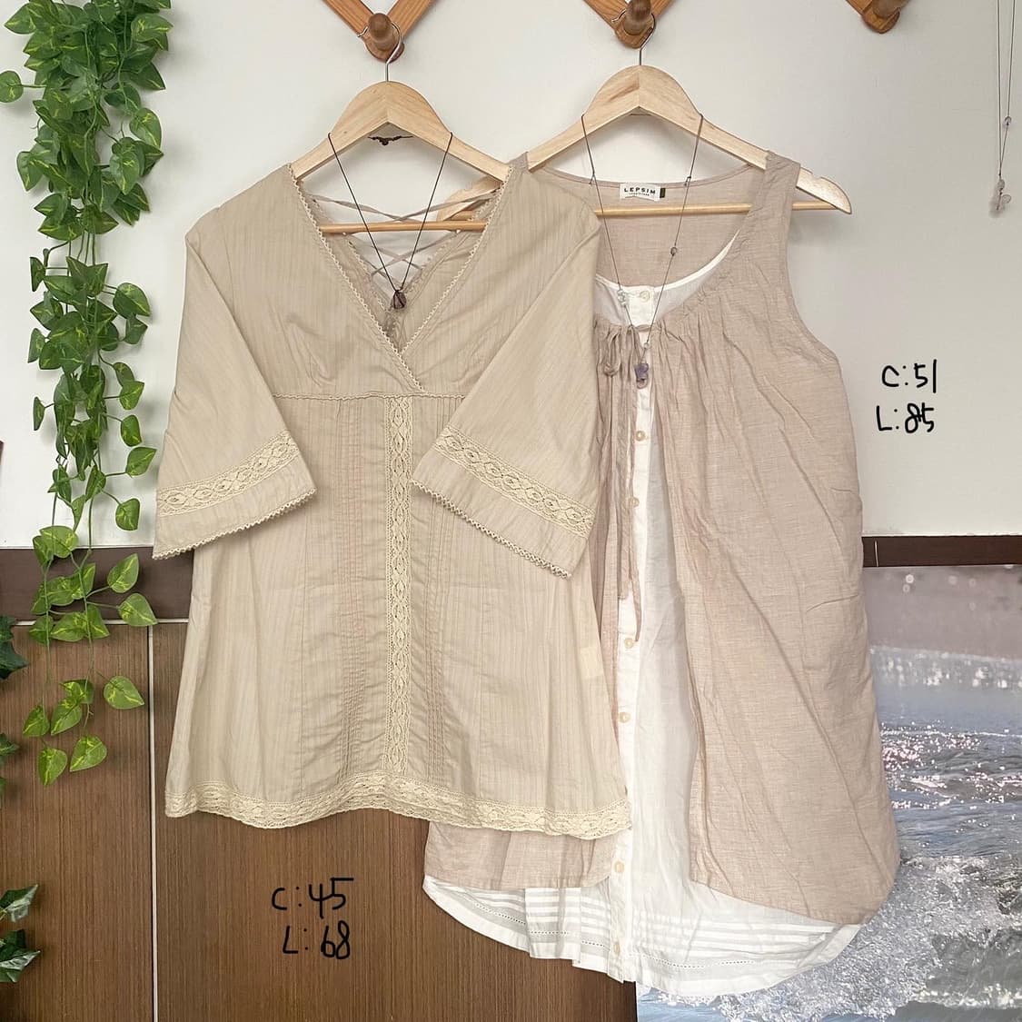 light beige layered dress 상품이미지2
