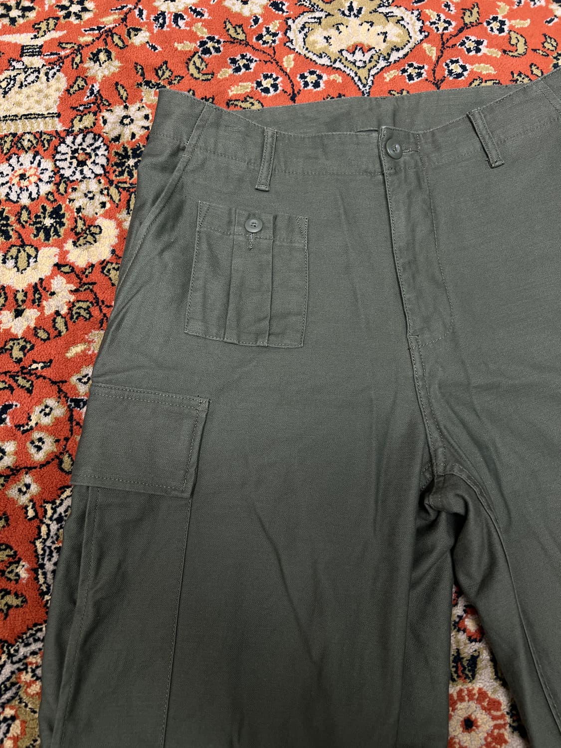 [32] 무신사 스탠다드 카고 필드 팬츠 카키 상품이미지4