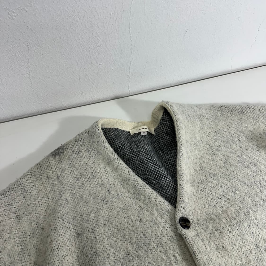 100-105 토니웩 크림 오버핏 알파카 가디건 상품이미지4