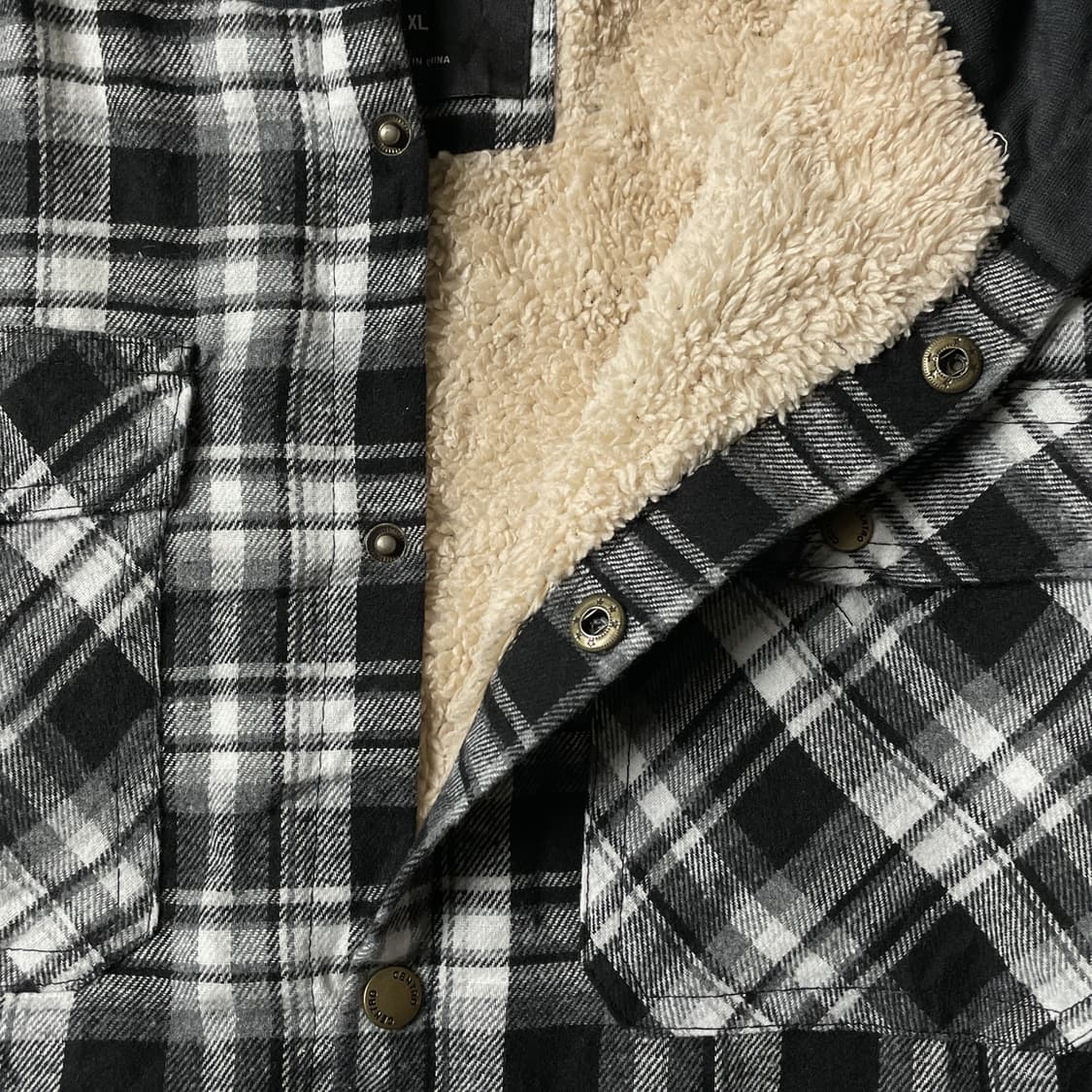 CENTRO 빈티지 체크패턴 플란넬 셰르파안감 후드자켓 A00337 상품이미지4