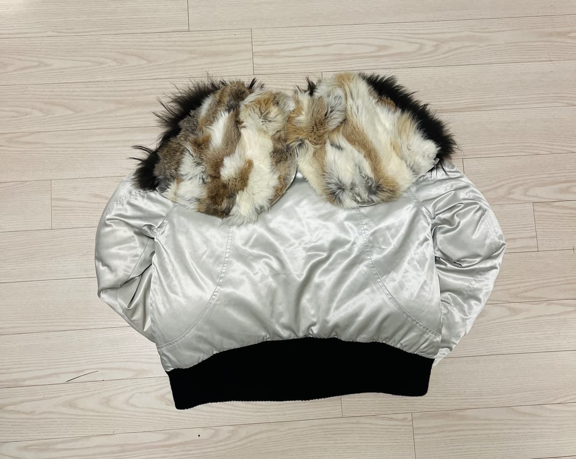 아이보리 후드 케이프 퍼패딩 상품이미지5