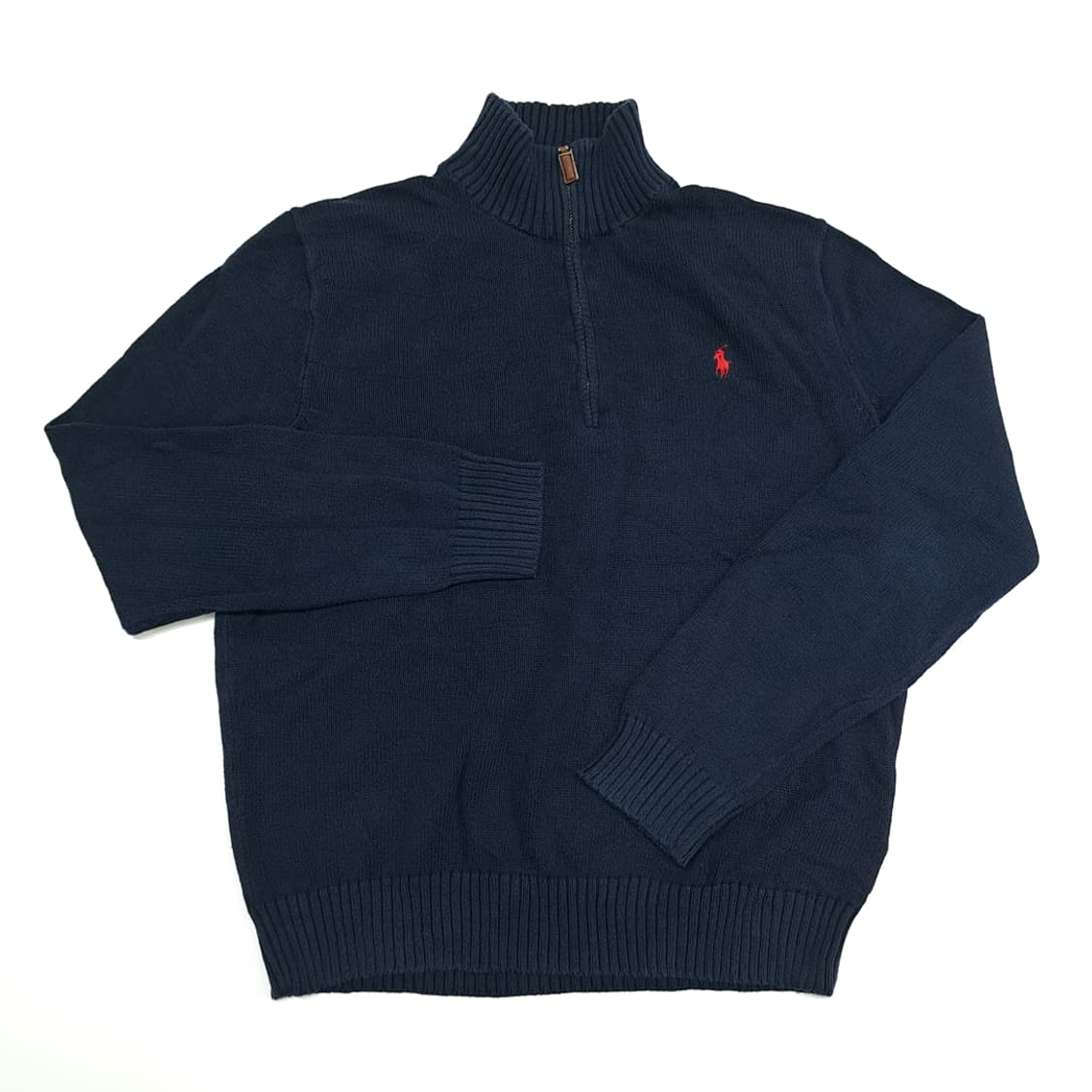 CN657 L 폴로 랄프로렌 네이비 하프집업 긴팔 니트 스웨터 상품이미지2