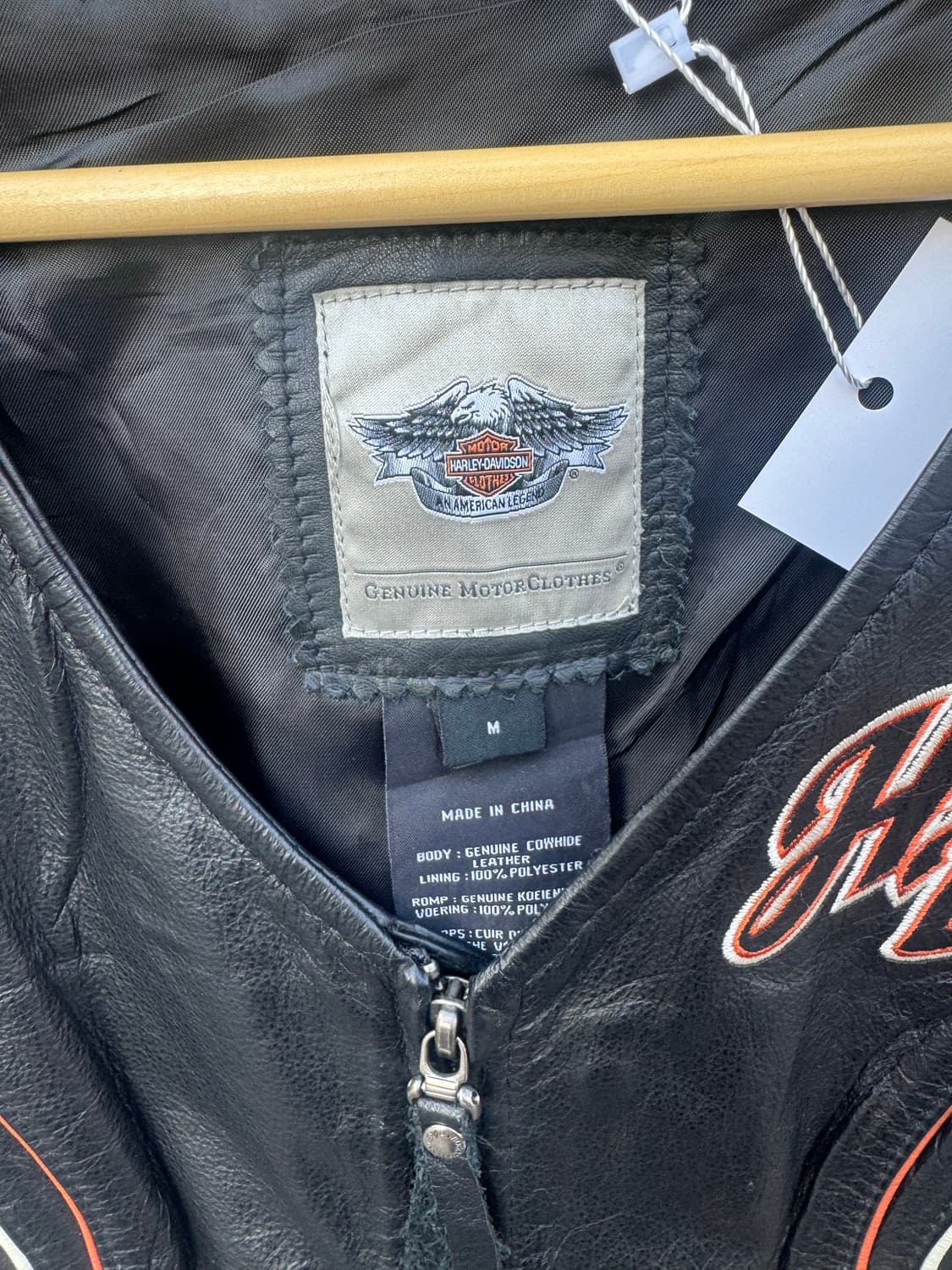 할리데이비슨 빈티지 개별 패치 업 소가죽 레더 베스트 조끼 상품이미지5