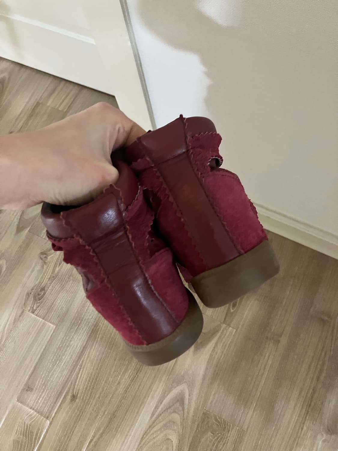 이자벨마랑 바비 히든 웨지 스니커즈 와인 상품이미지3