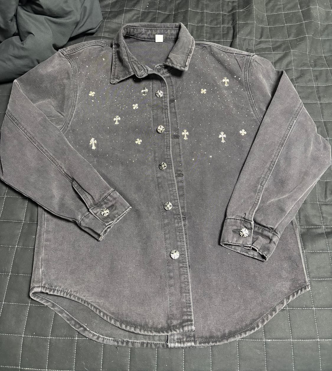 블랙 데님 자켓 상품이미지1