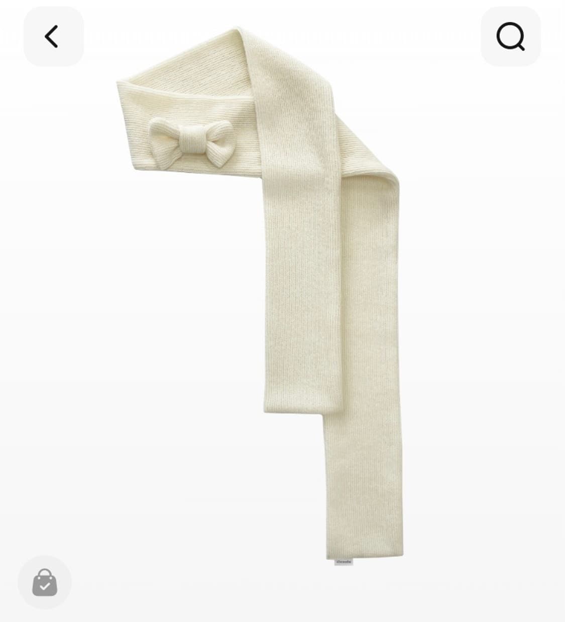 체메씨 보우 머플러 크림 상품이미지1