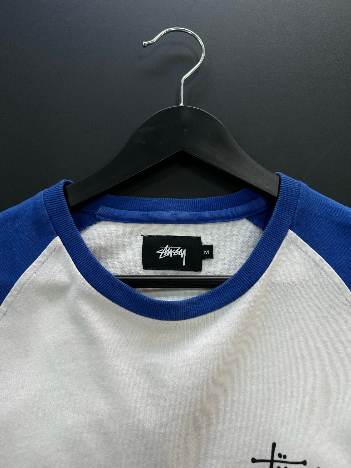 스투시 빅로고 레글런 티셔츠 블루 상품이미지7