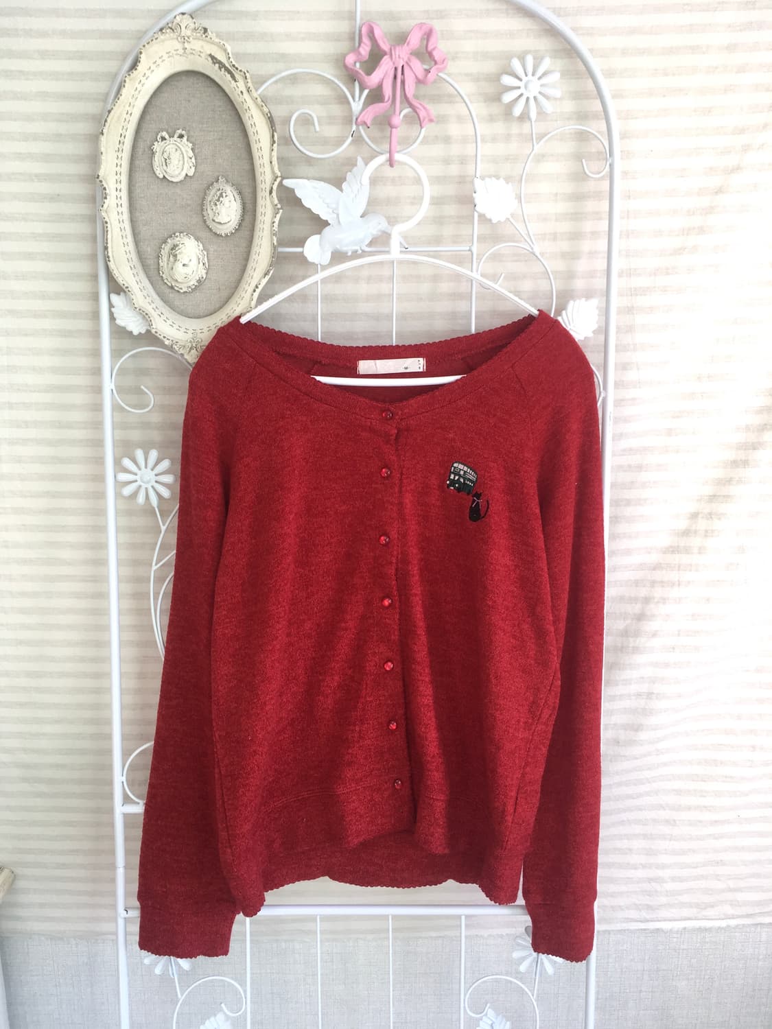 jpn vintage tomato bokashi cardigan 상품이미지5