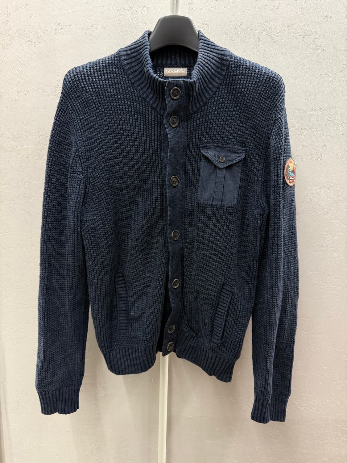 NAPAPIJRI 나파피리 원포켓 니트 가디건 네이비 100  상품이미지2