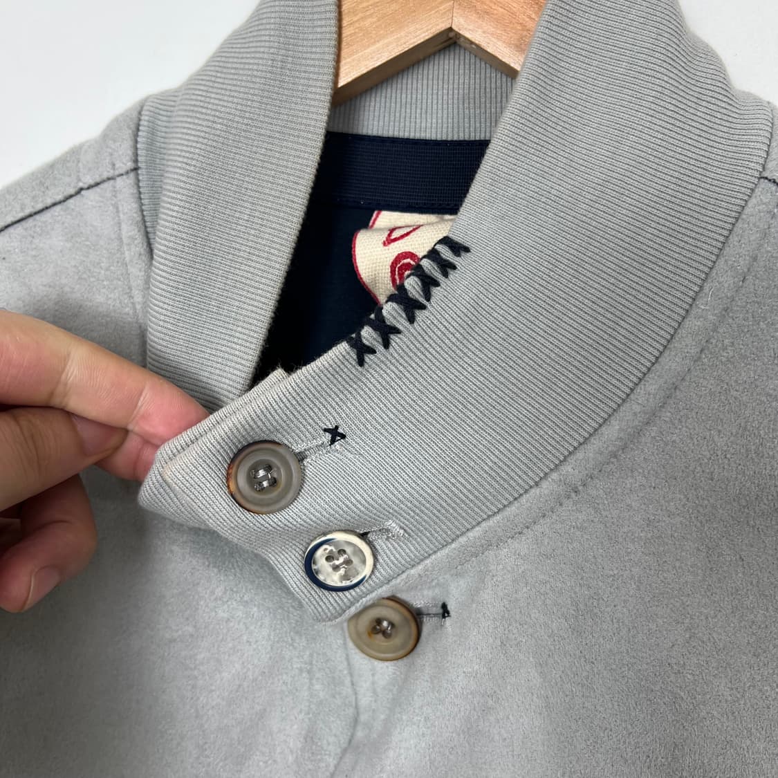 BOB Italy 스티치 스웨이드 버튼 자켓 상품이미지5