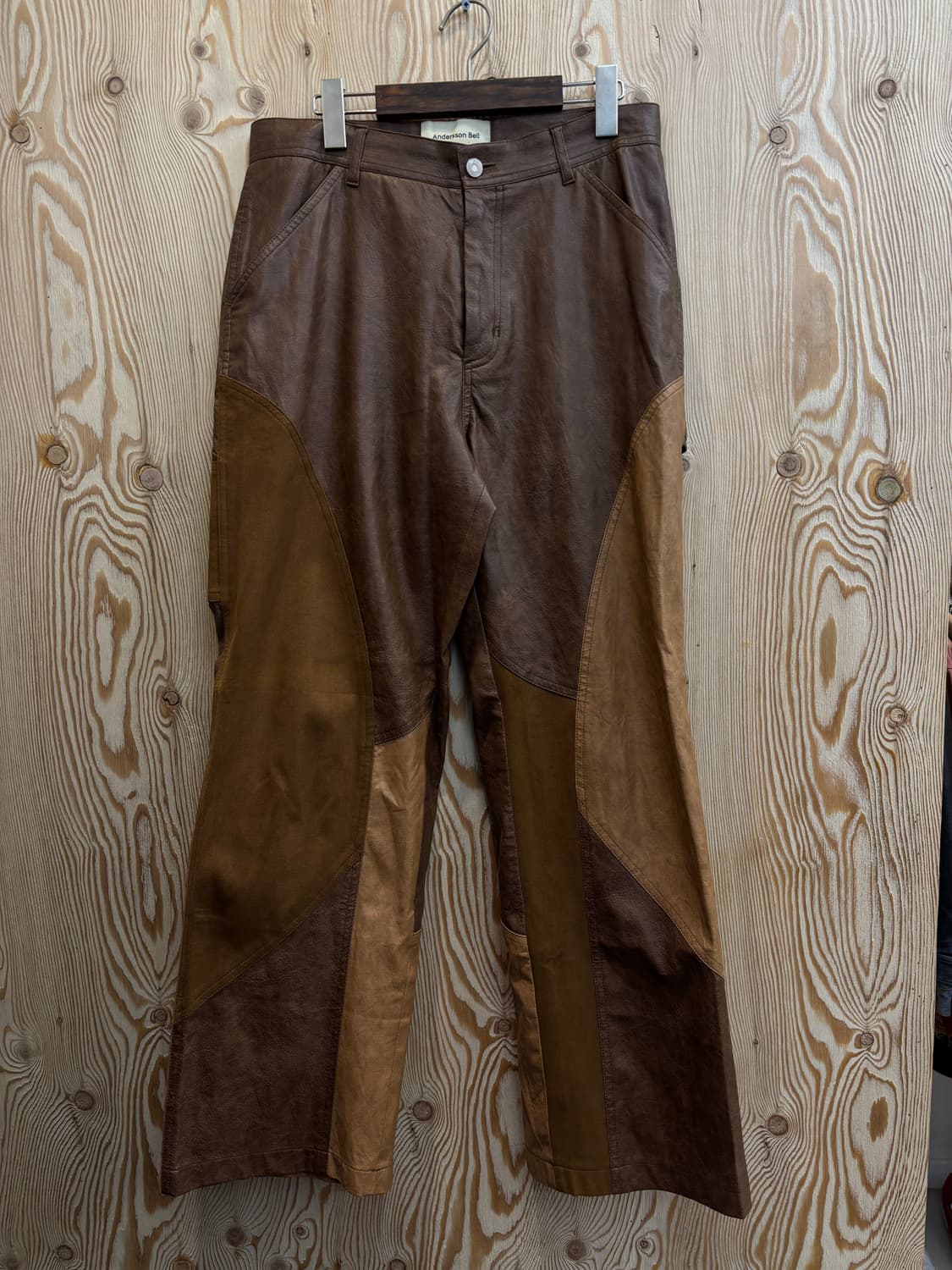 앤더슨벨 레더 패치워크 팬츠 상품이미지1