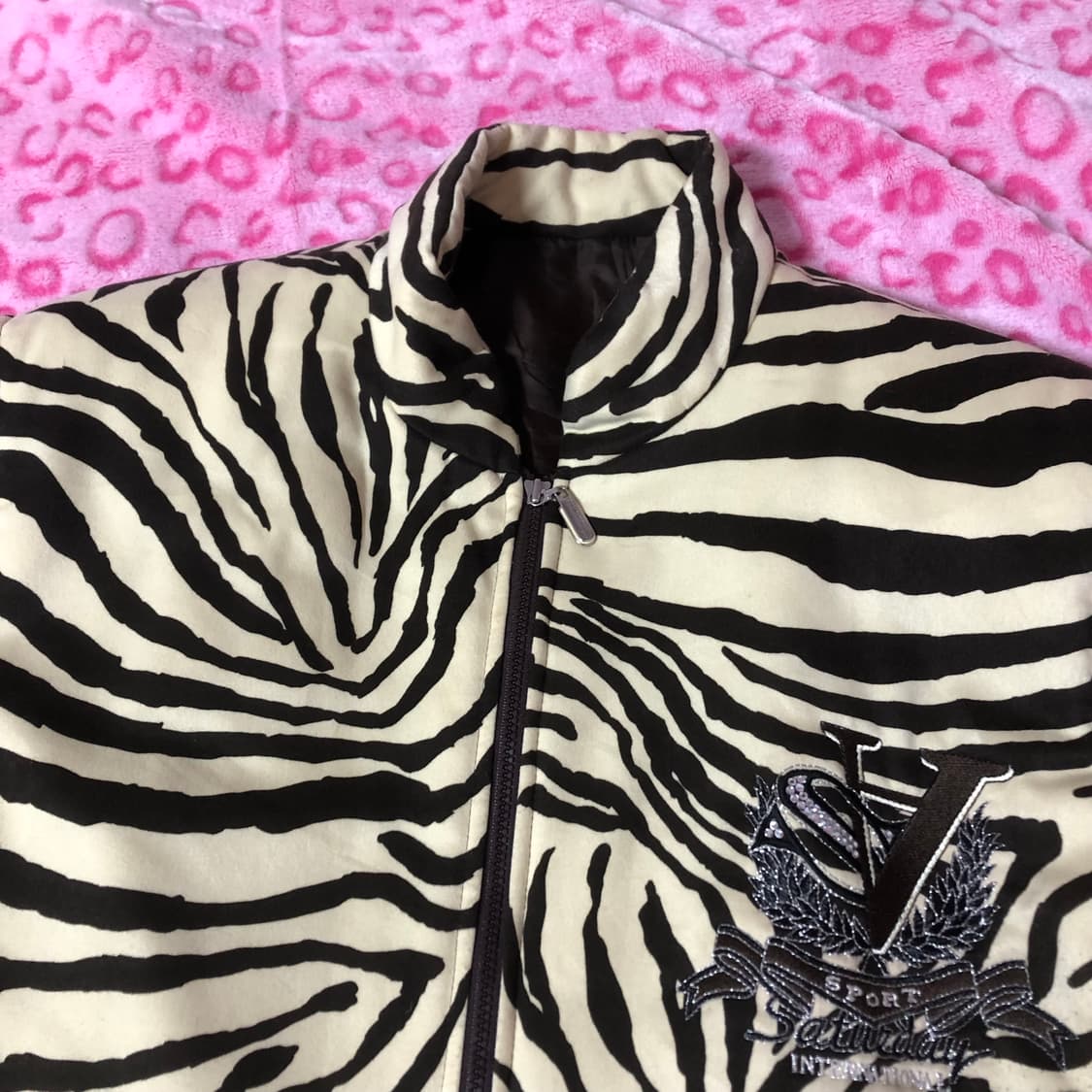 갸루 빈티지 호피 지브라 아우터 자켓 상품이미지5