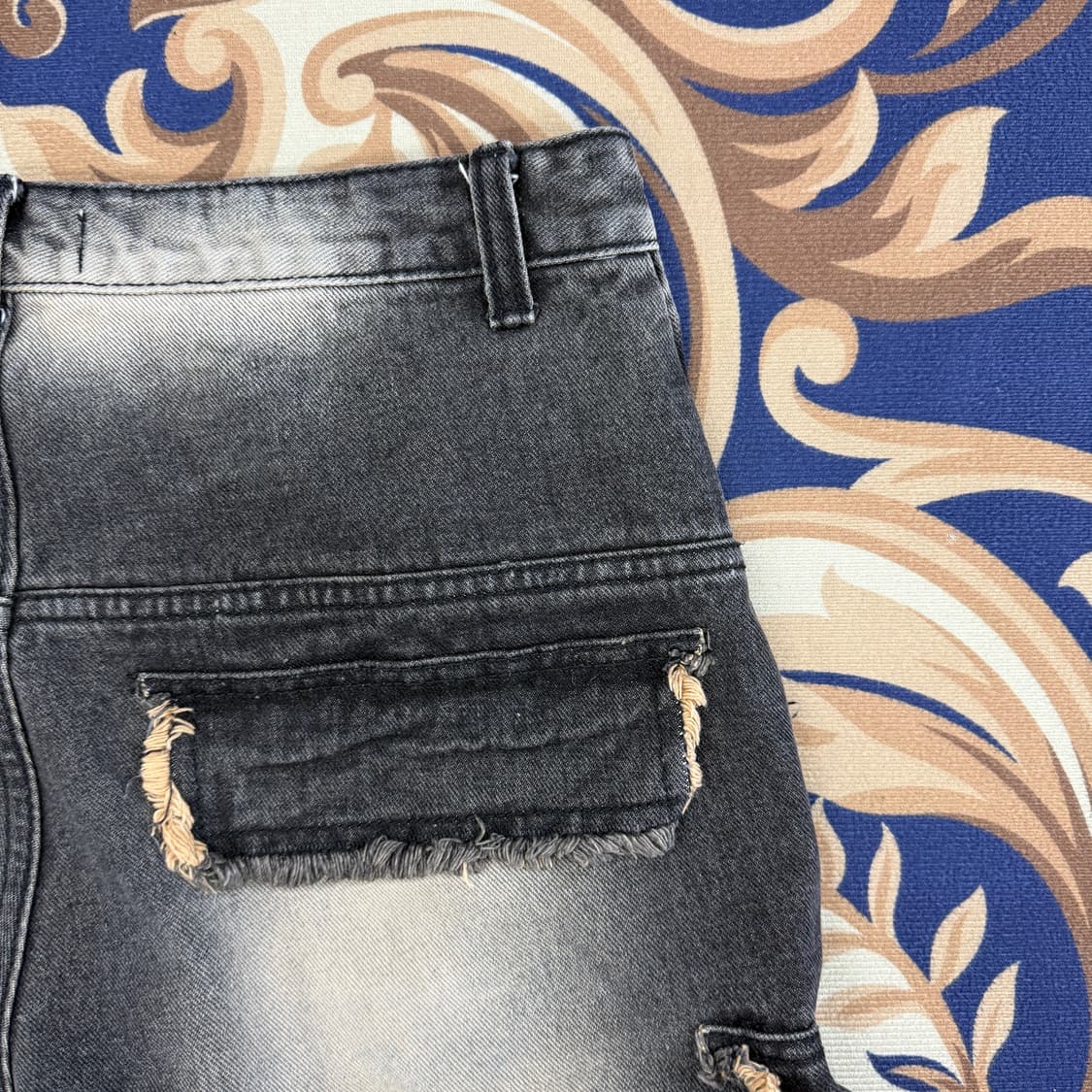 (M)언 유즈드랩 UNUSED.LAB 와이드 카고 데님팬츠 상품이미지5