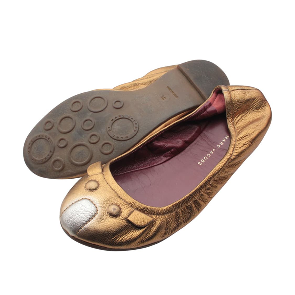 마크 바이 마크 투톤 메탈릭 플랫 슈즈 36 상품이미지3