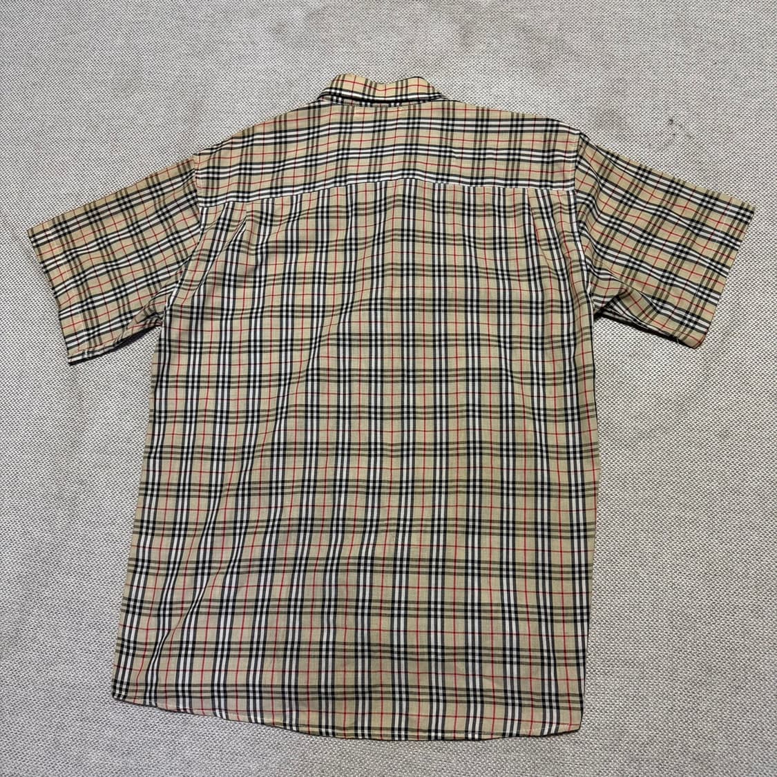 버버리 빈티지 반팔 체크 셔츠 상품이미지4