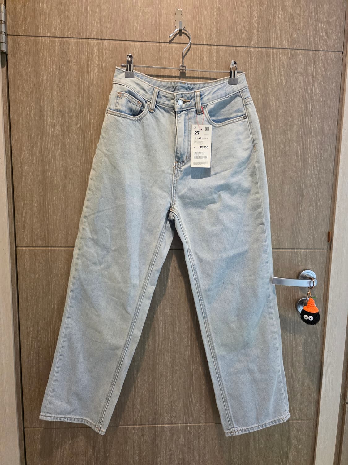 (택 있는 새상품) 26년 유행 스트레이트진 스파오 라이트 인디고 (27 상품이미지1