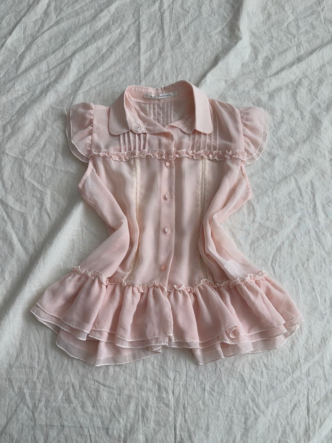 로걀 러블리 코랄 쉬폰 블라우스 상품이미지1