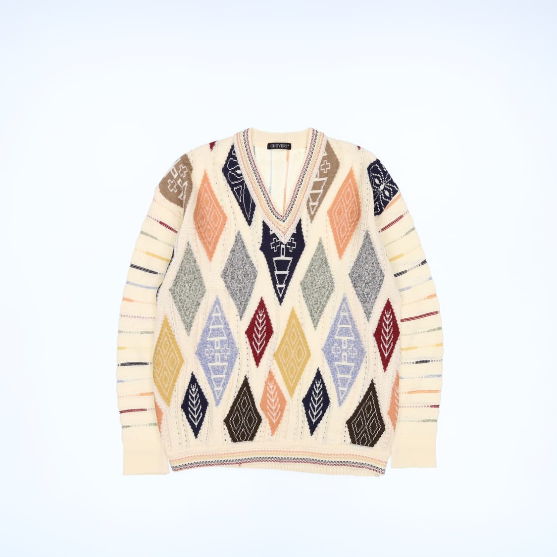 [OS] CHOVERT 빈티지 올드스쿨 아가일 패던 니트 N7054 상품이미지1