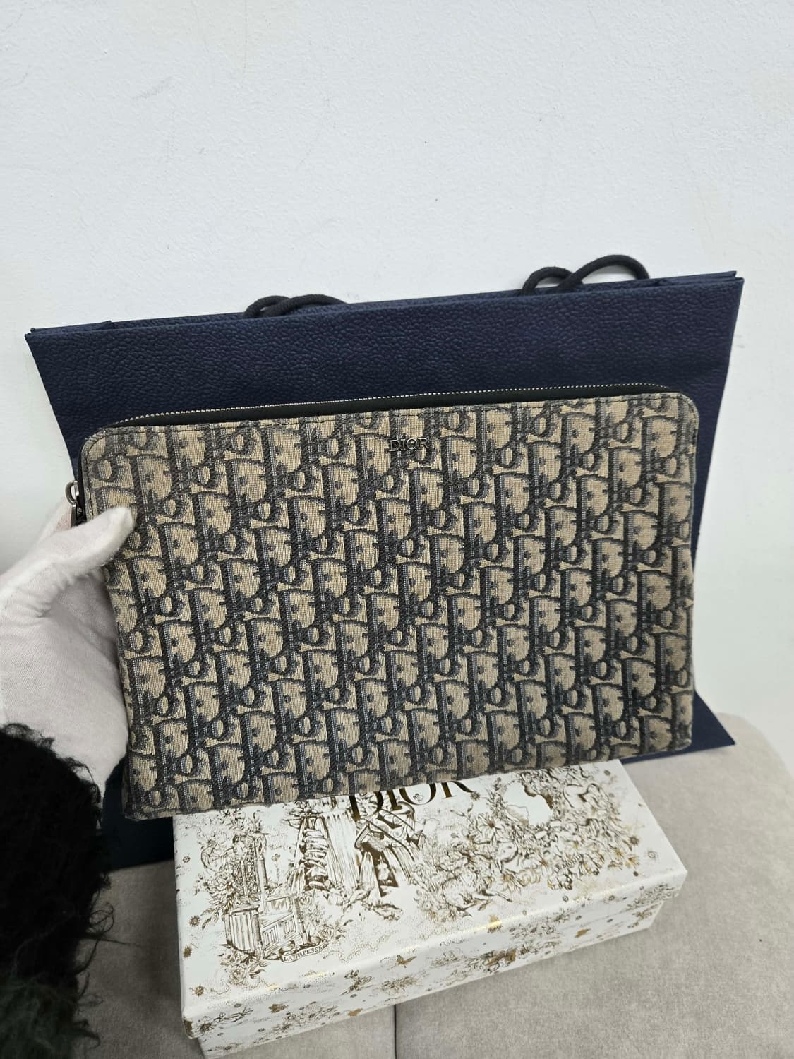 [보증서 정품] 디올 오블리크 아이패드 클러치백 상품이미지4