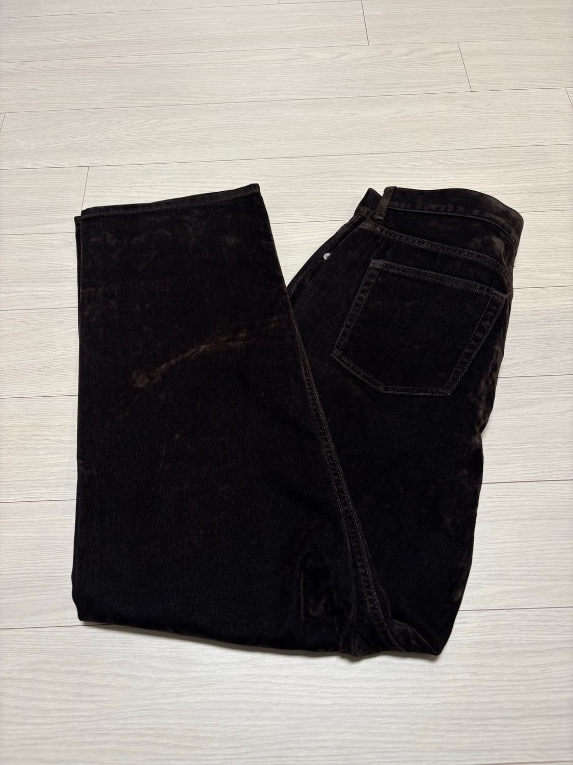 COS 코스 브라운 벨벳 와이드 스트레이트 팬츠 30인치 상품이미지3