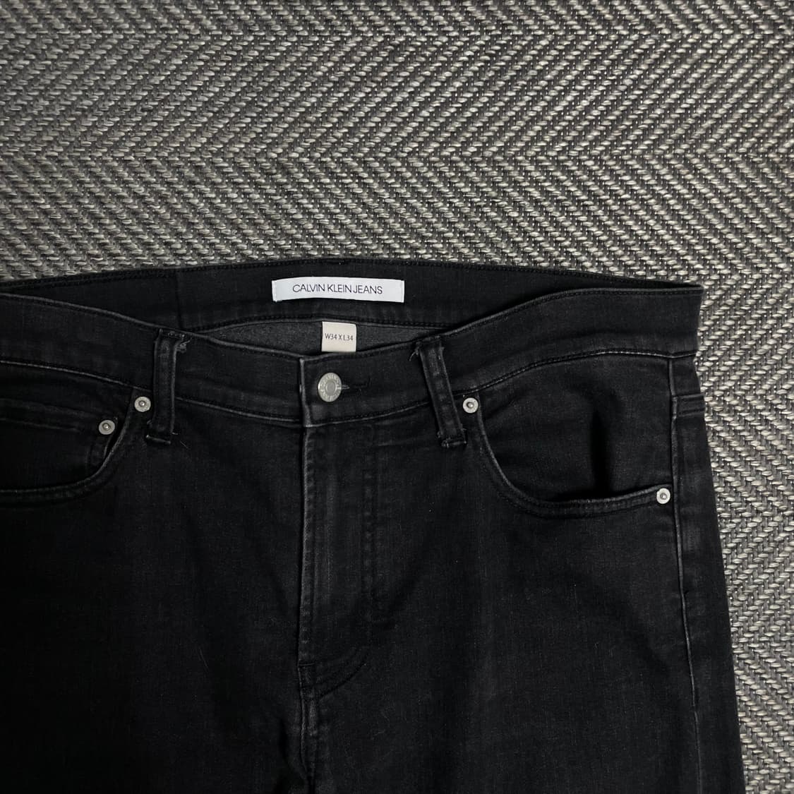 캘빈클라인 슬림핏 흑청 데님 팬츠o 5168 상품이미지4