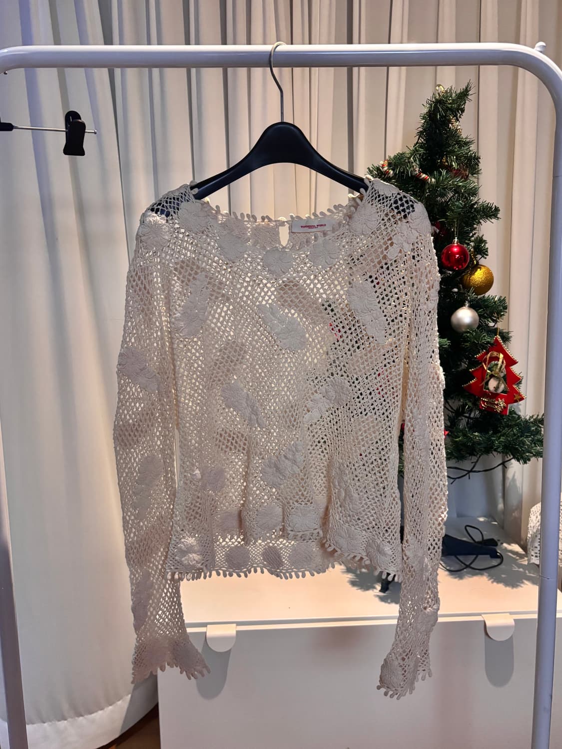 아이보리 레이스 니트 상품이미지1