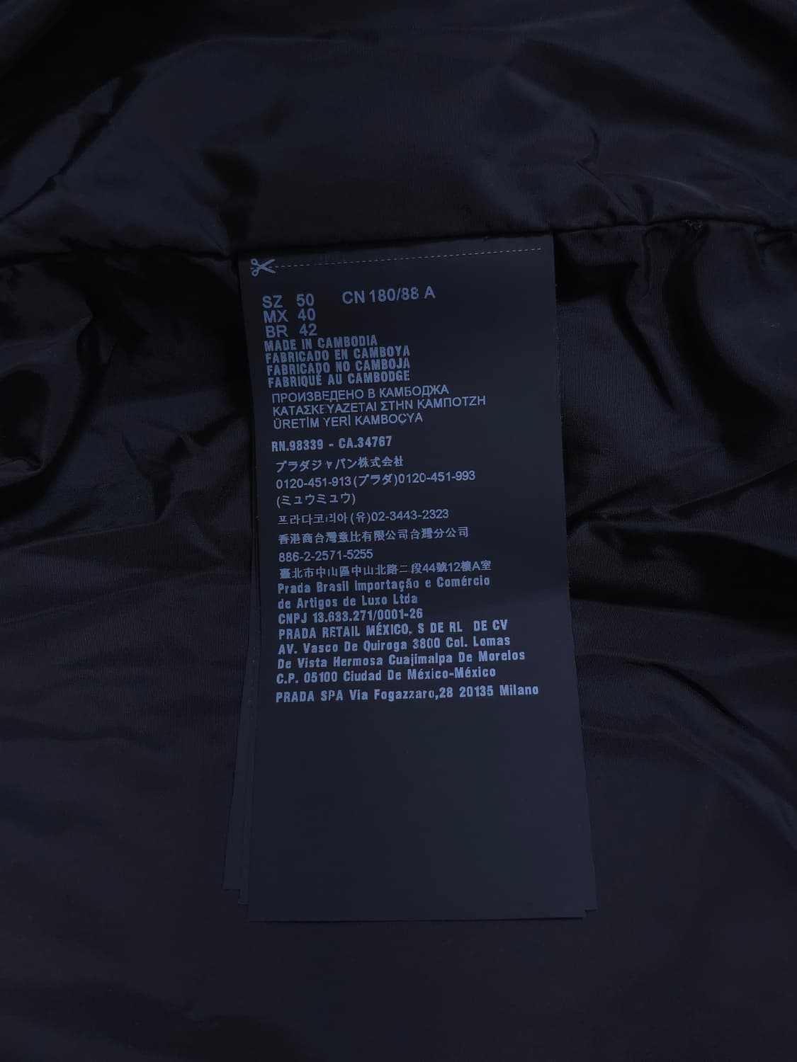 [50] 프라다 코듀로이 패딩 네이비(SGC072) 상품이미지7