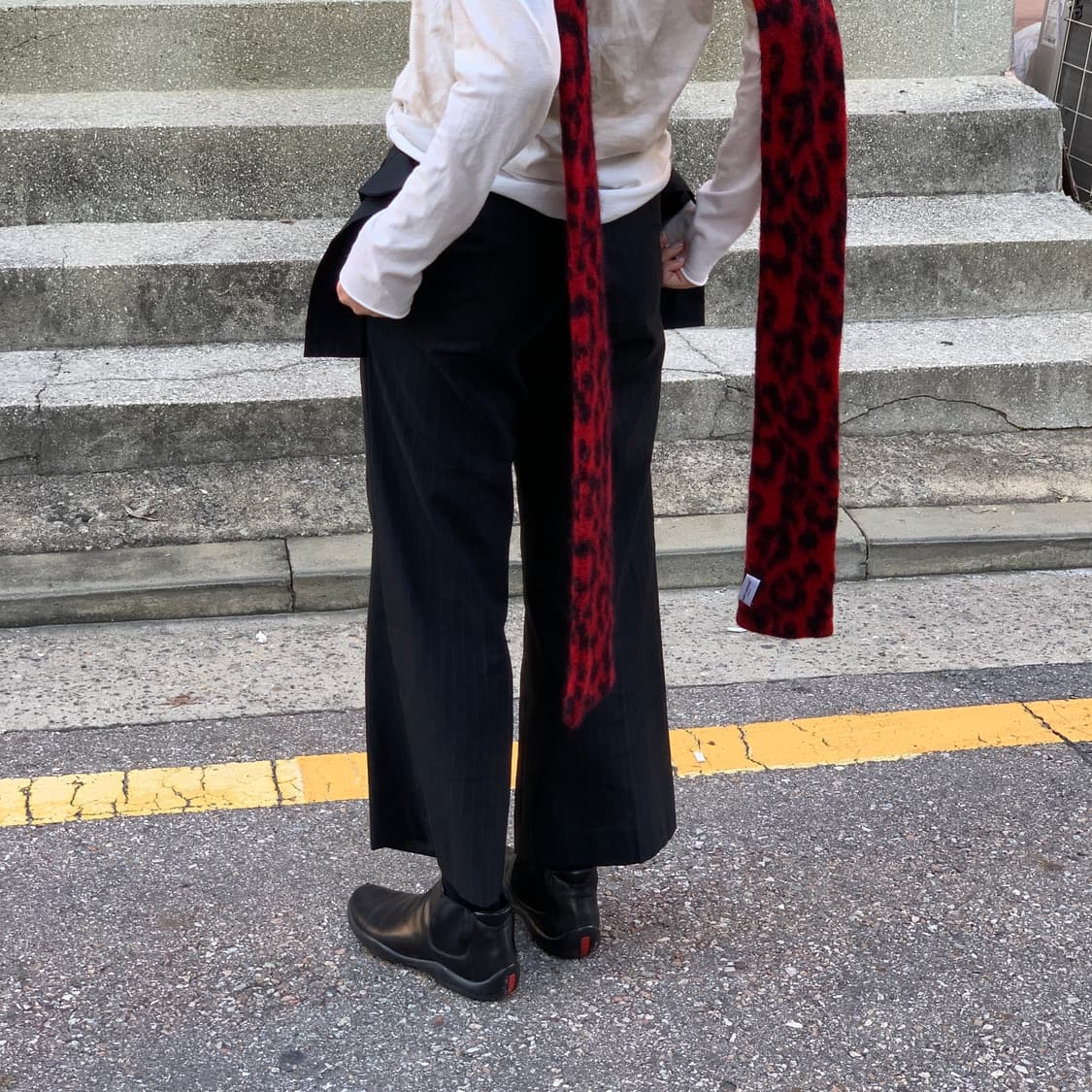 vivienne westwood 레드라벨 도킹 스트라이프 와이드 슬랙스 상품이미지5