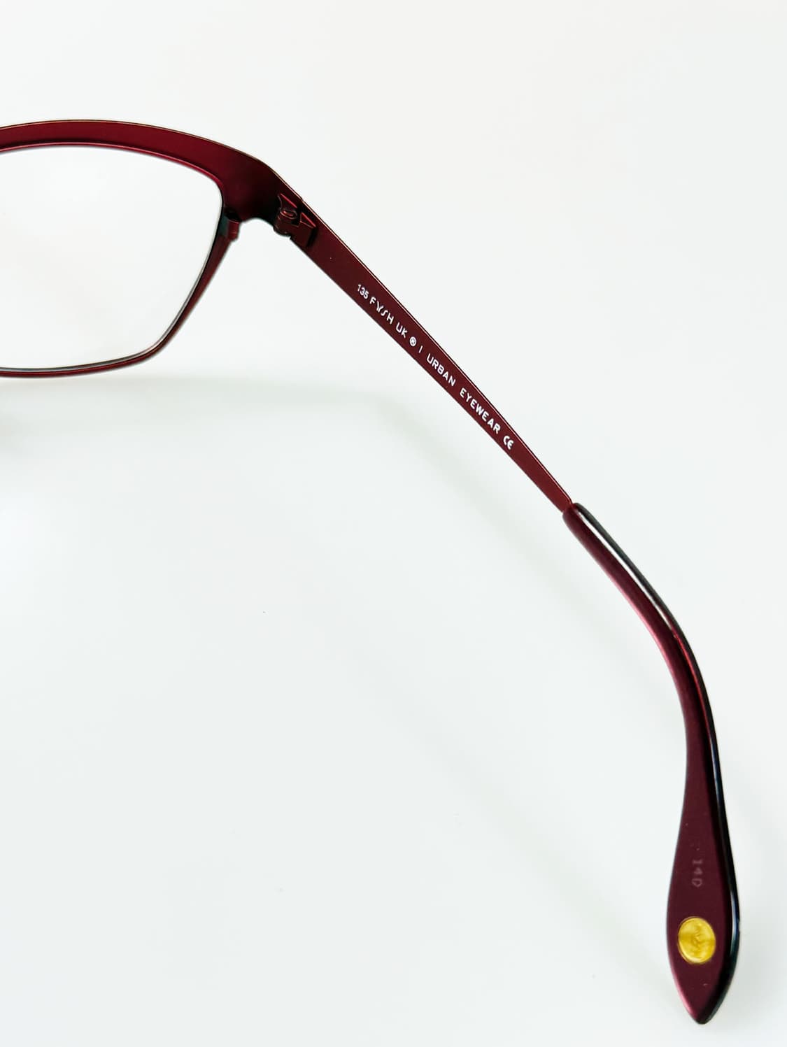 영국제 FYSH 버건디 레오파드 메탈 캣아이 스퀘어 빈티지 안경 상품이미지6