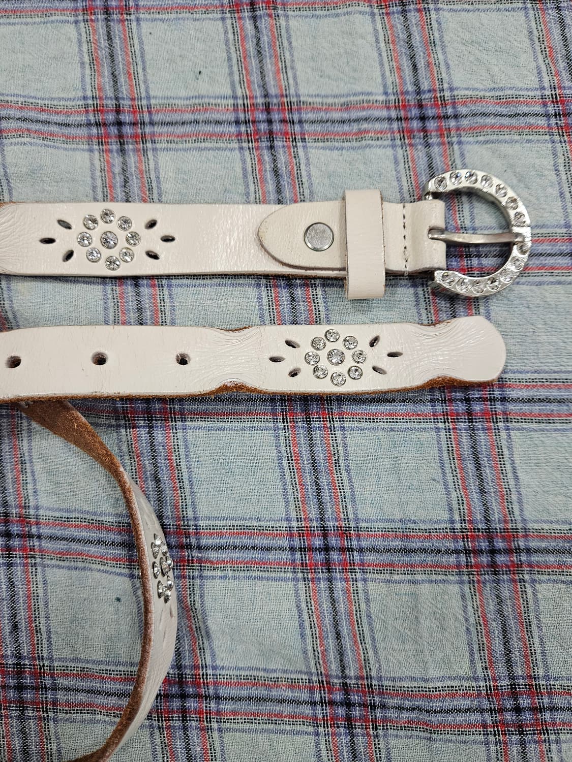 빈티지 웨스턴 스타일 큐빅 장식 가죽 벨트  상품이미지1