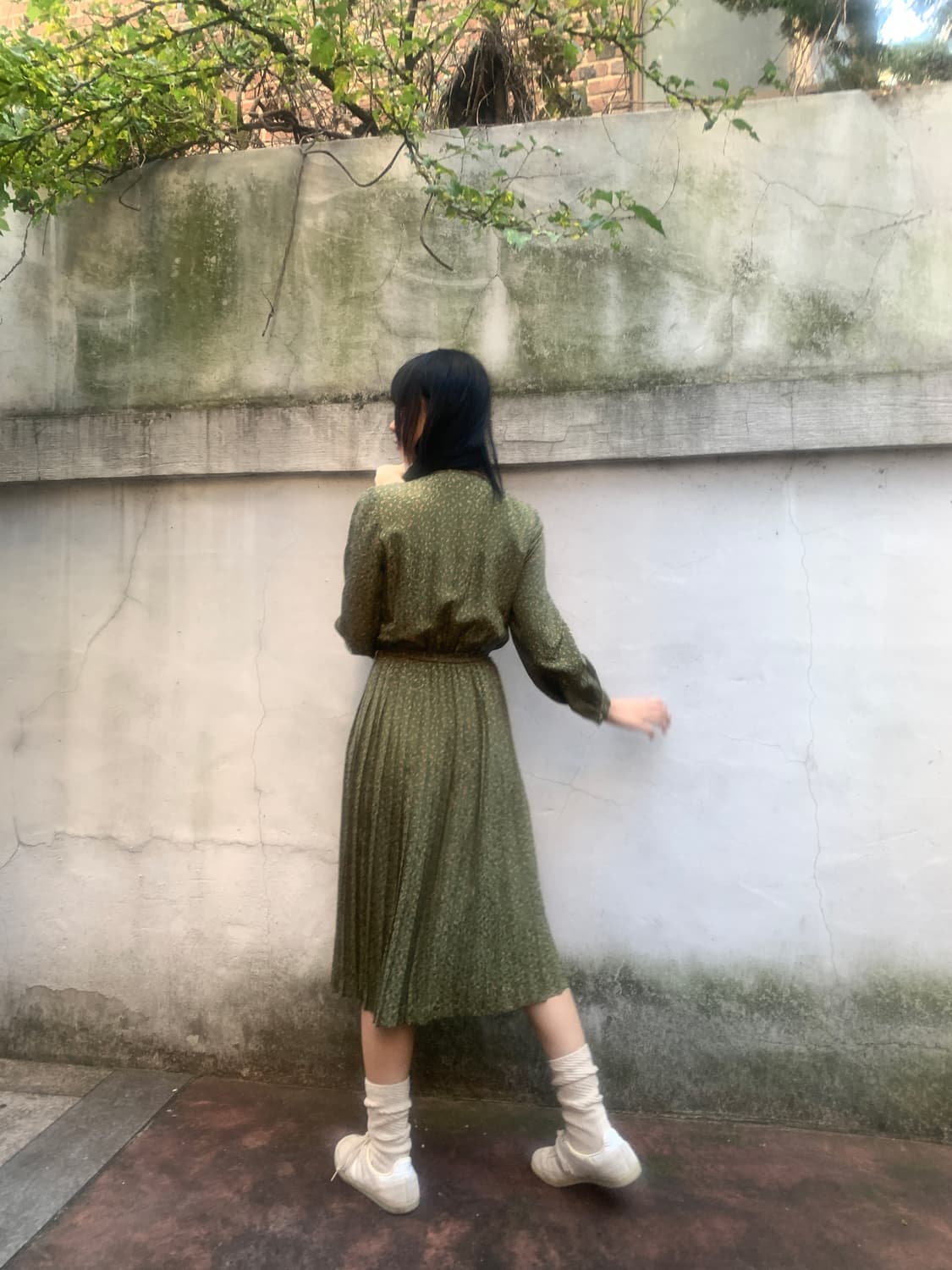 China Collar Gold Button Dress 상품이미지4