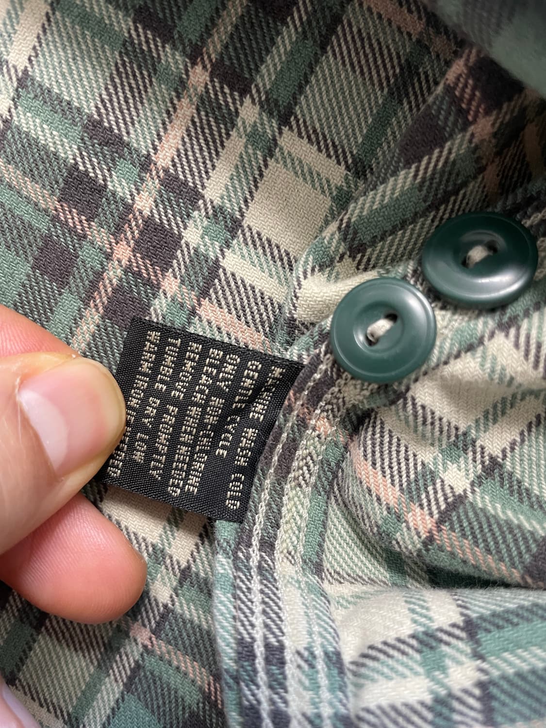 RRL 그린 베이지 체크 워크셔츠(L) 상품이미지6