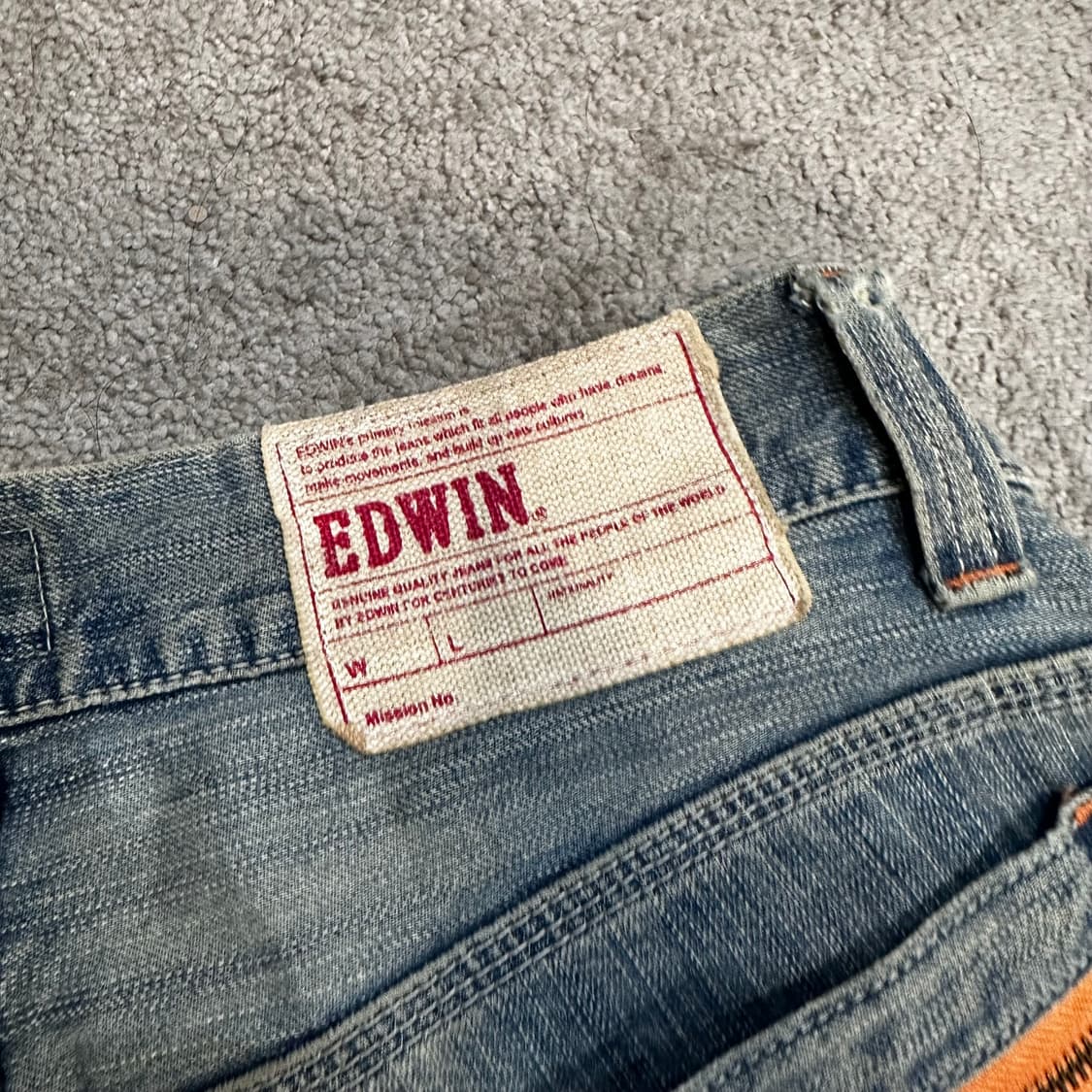 에드윈 XVS403 라이트블루 빈티지 데님 팬츠(32) 상품이미지8