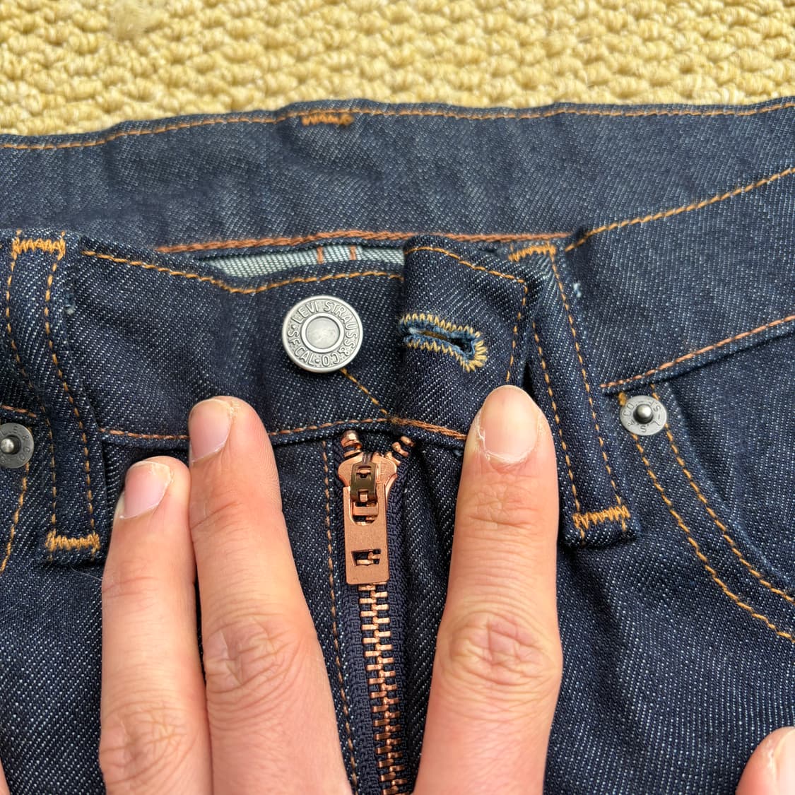 리바이스 522 인디고 슬림라인 데님 팬츠 상품이미지4